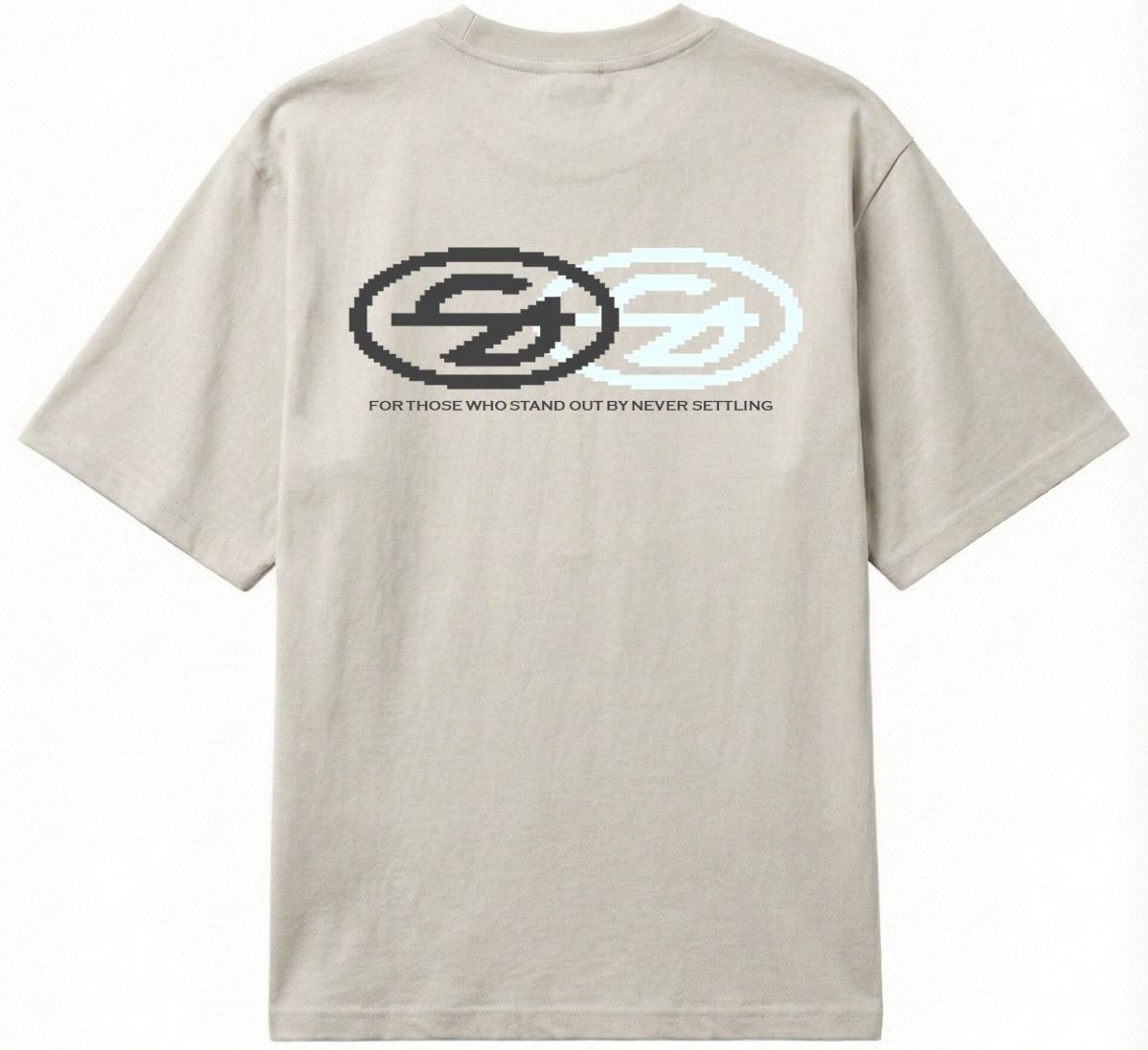 Camiseta Logo color crema, vista trasera